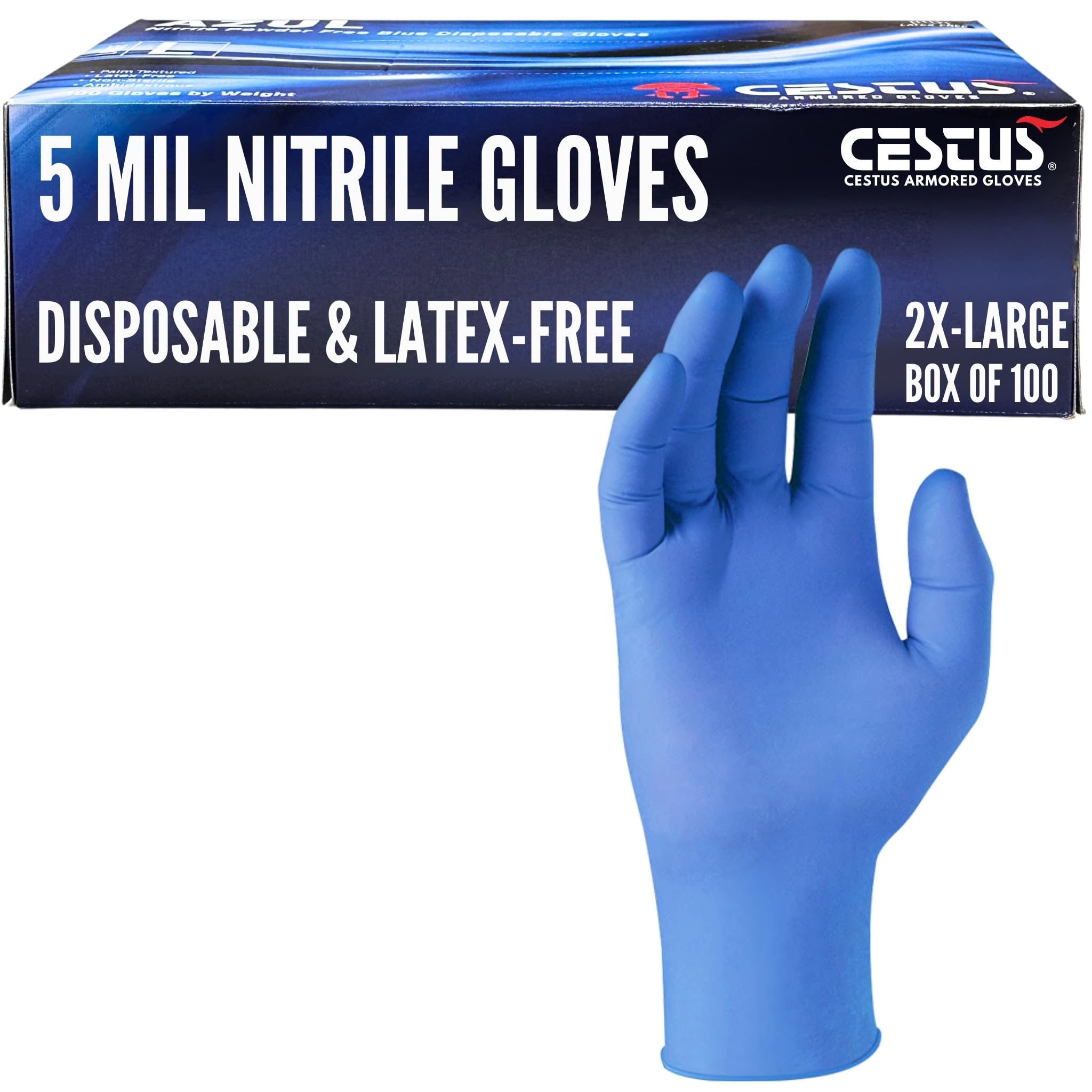 使い捨てニトリル手袋 Amazon.co.jp: Cestus 5ミル ニトリル手袋 XXL 使い捨てラテックス
